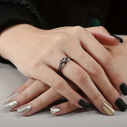 Hot Selling New Jewelry Two-Color Love Girl Ring Fashion Personalized Ring Factory Direct Sale